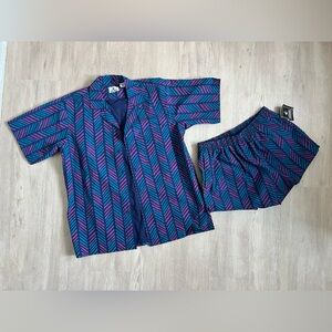 Jockey Sportwear Swimsuit (NWT - Lg) and Geometric shirt (Med) resort Set